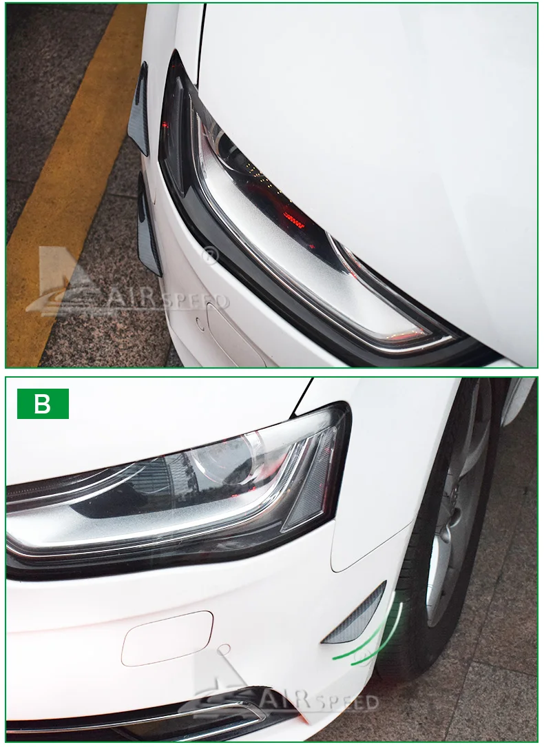 Airspeed for BMW E46 E39 E60 E90 F30 E36 F10 X5 F80 Carbon Fiber Front Bumper Blade Air Spoiler Mouldings Decoration Side Fender (7)