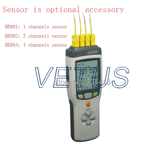 

HE801 Thermocouple Thermometer with Data Logging Max Hold and Data Hold Recoder Handle hold type data logger,Switch C/F