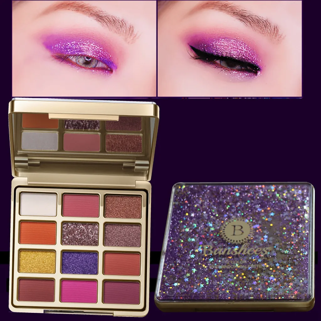 

Fashion Shimmer Powder Palette Shimmer Glitter EyeShadow Powder Palette Matte Eyeshadow Cosmetic Makeup Easy to Wear EyeShadow