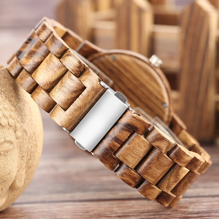 YISUYA Wood Bamboo Watch Men Handmade Full Wooden Creative Quartz Sports Watches 2018 Top Dress Fashion Clock Christmas Gifts (2)