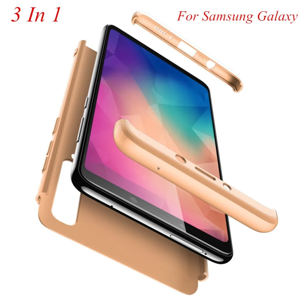 3 в 1 чехол для телефона Samsung Galaxy S6 S7 Edge S9 C9 Pro J4 J7 Prime A8 съемный защитный | Мобильные