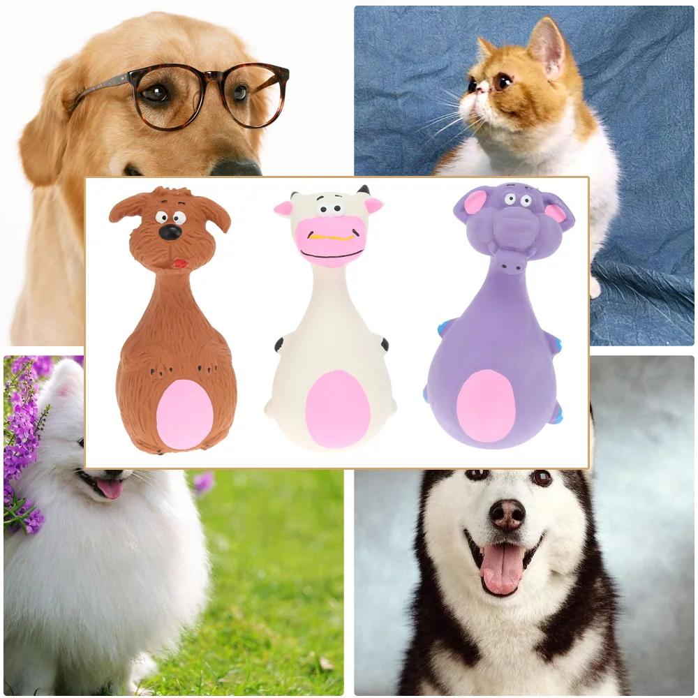Funny Dogs Toy With Sound Lightweight Environmently Lovely Latex Animal