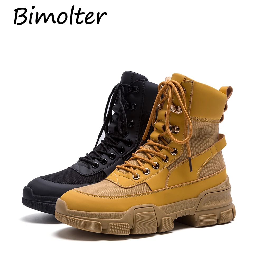 Mode yellow Black Femmes Automne forme Moto Baskets Bottines Lacets Bimolter 2018 À Coins Croix attaché Laeb058 Plate bf7gy6