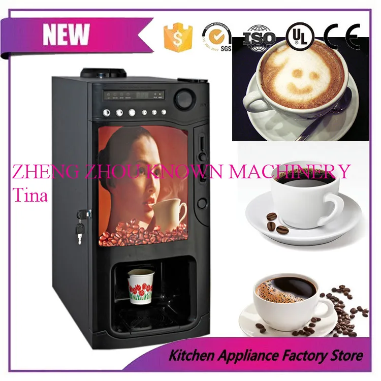 commercial automatic instant coin operated tea coffee vending machine