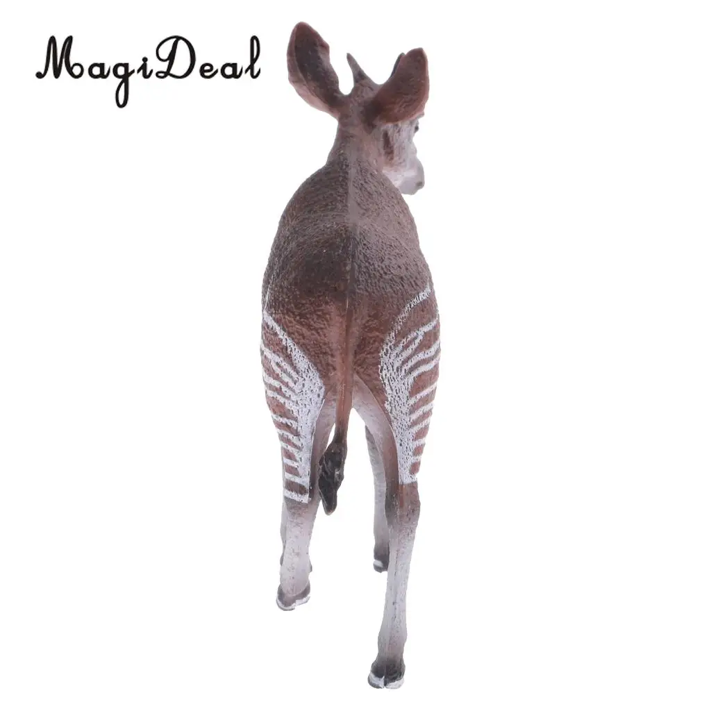 MagiDeal 1Pc Realistic Okapi Wildlife Zoo Animal Figurine Model Action Figure for Kids Toy Gift Decoration