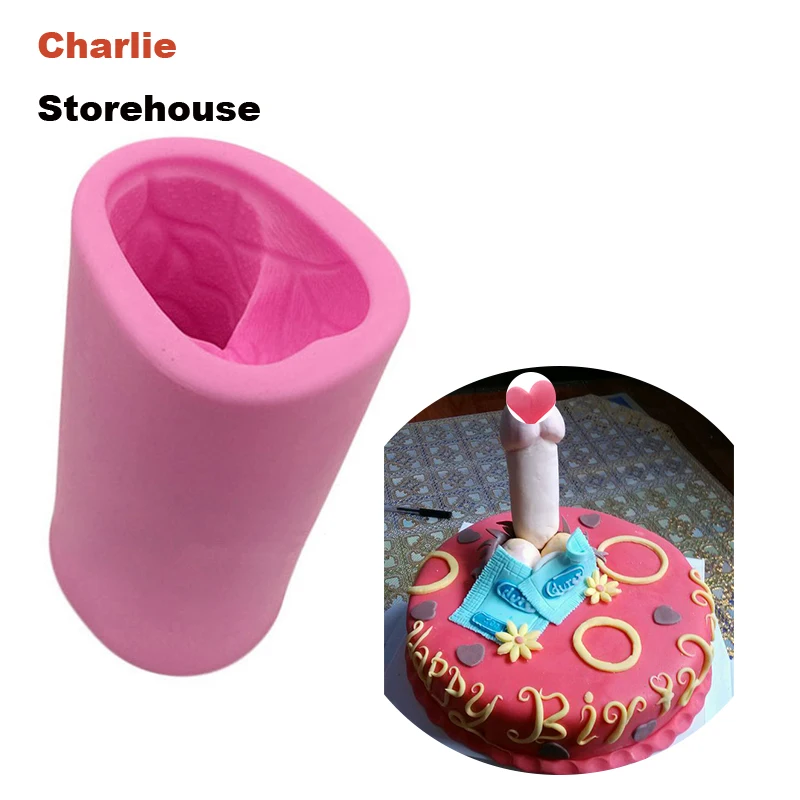 Cake Mold 1pc 3d Penis Shape Silicone Cake Mould Sex Toy