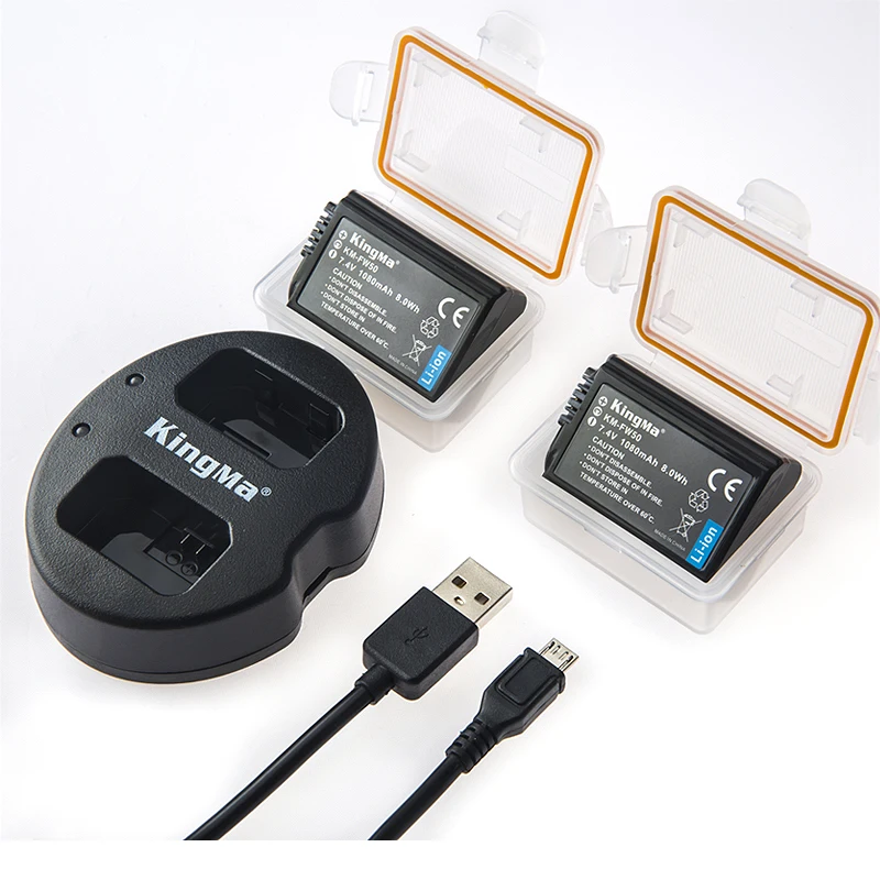 Kingma NP FW50 NPFW50 Батарея Akku емкостью + двойной Зарядное устройство для sony Alpha a6500 a6300 a7 7R