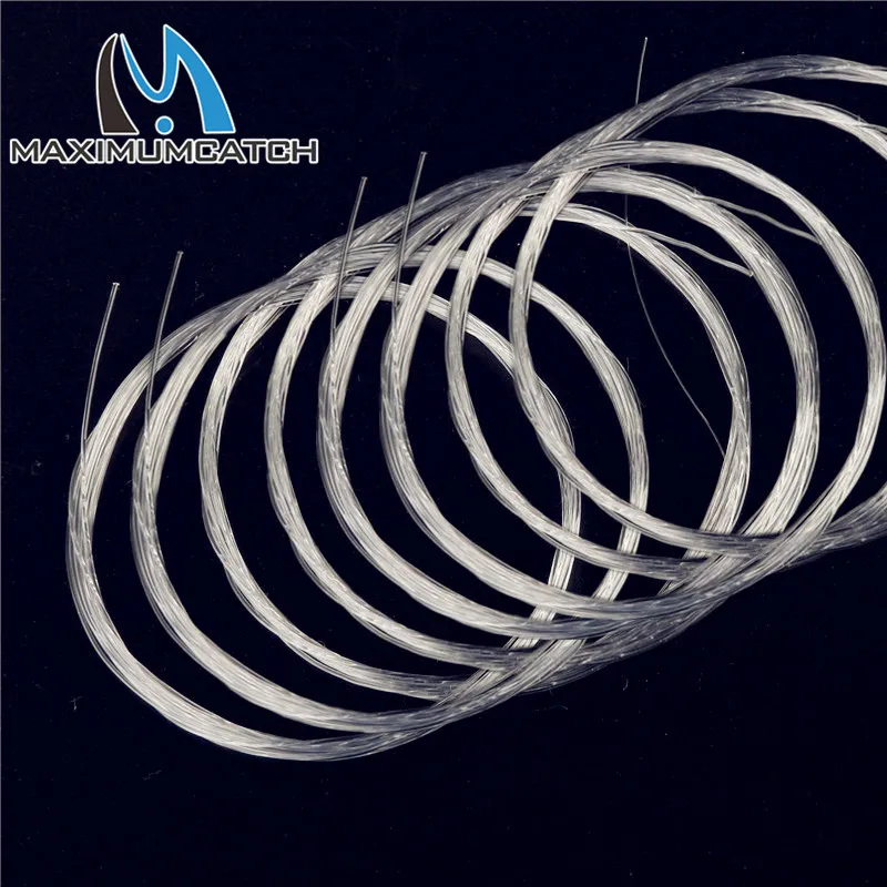 Maximumcatch 10 Pieces Tapered Leader Fly Fishing Line 9ft / 12ft / 15ft 0X-7X Nylon Fly Fishing Leader Clear