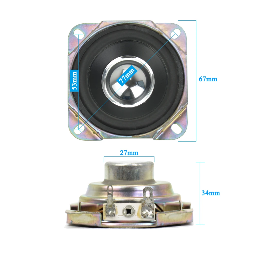 AIYIMA 2Pcs 2.75inch Audio Speaker 4Ohm 15W Uplifting Angle Neodymium Magnetic Full Range Speaker DIY