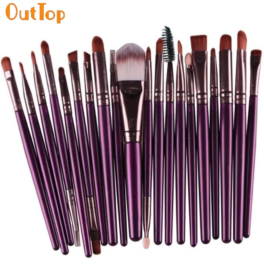 Набор кистей для макияжа OutTop colorwoman 20 шт. инструменты набор туалетных