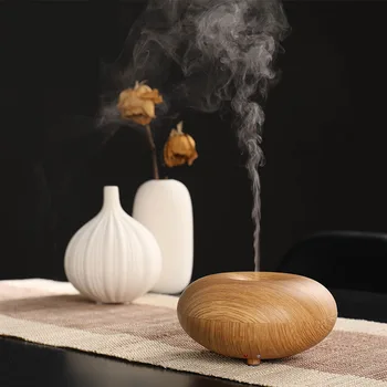 

100ml Aroma Essential Oil Diffuser Wood Grain Ultrasonic Cool Mist Humidifier for Office Home Bedroom Living Room Kitchen