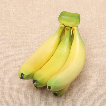 2 sztuk 20cm długie sztuczny owoc z tworzywa sztucznego sztuczne owoce 5 głowice sztuczne banana i 5 głowice sztuczne tworzywo sztuczne fałszywy symulowane banana tanie i dobre opinie Poliester 20cm long
