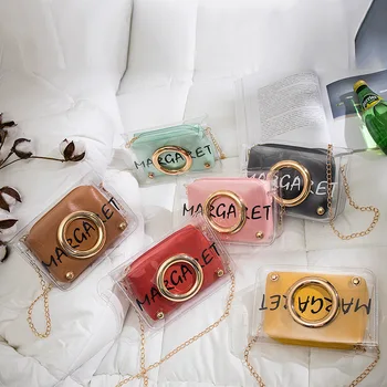 

Transparent Jelly Bag Women Shoulder Bag Handbags 2019 Mini Mobile Phone Change Purse Chain Crossbody Messenger Bag for Teenage