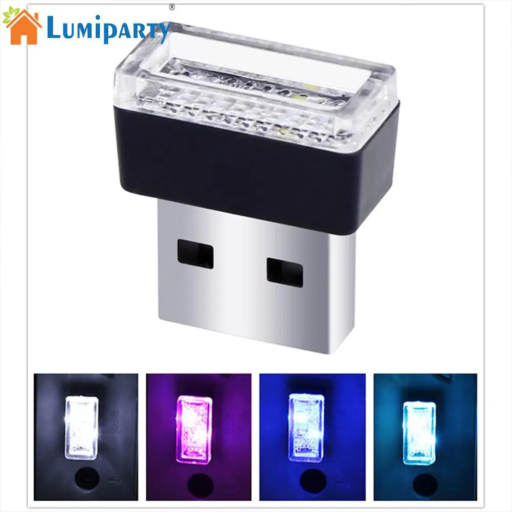 USB Ночник LED интерьер автомобиля Атмосфера свет ноги лампа освещение украшение