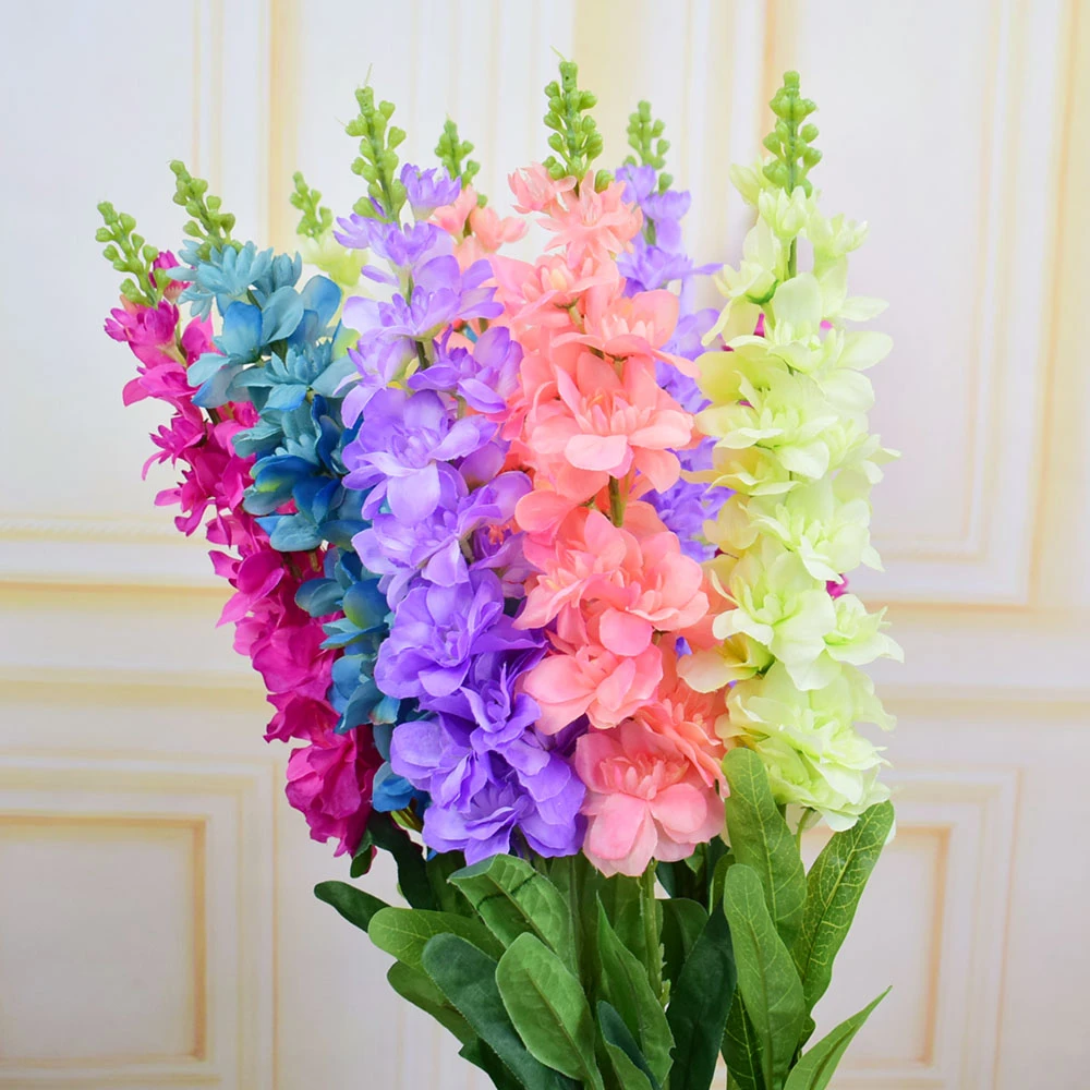 Silk Hyacinth Artificial Flowers Delphinium For Party Home Wedding Vase Decorations Fake Plastic Flower Purple White Blue Artificial Flowers Hyacinth Artificial Flowersplastic Flowers Aliexpress