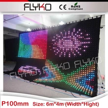 P100mm горячие продажи! Светодиодная видео занавеска для ночного клуба
