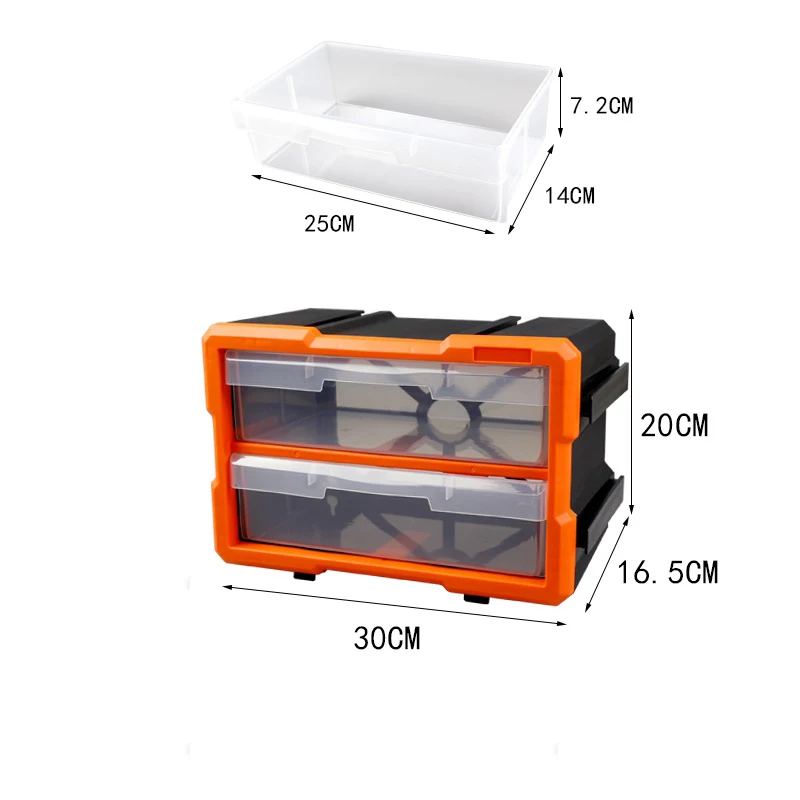 Caja de componentes con caja de piezas de hardware de plástico para cajones caja de almacenamiento de tornillo