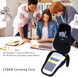 LTGEM Сумка для планшета EVA для Brother P-Touch PTH110 и PT-H100 легкий портативный принтер этикеток-Дорожная Защитная сумка для переноски