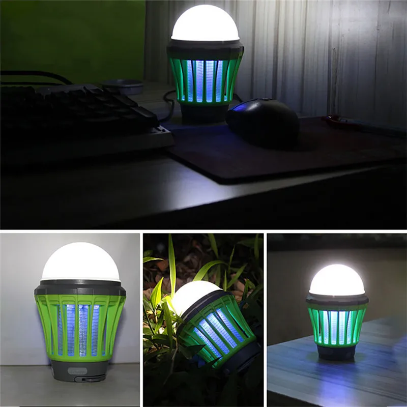 Mosquito Killer Light UV Solar LED Electric Fly Insect Bug Pest Trap Zapper Killer Night Lamp USB Repellent Lights (2)