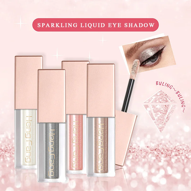 

Hengfang Cosmetics Makeup Liquid Eyeshadow Glitter Shimmer Eye Shadow Long Lasting Metallic Pigment Eye Liner Pencil Make Up