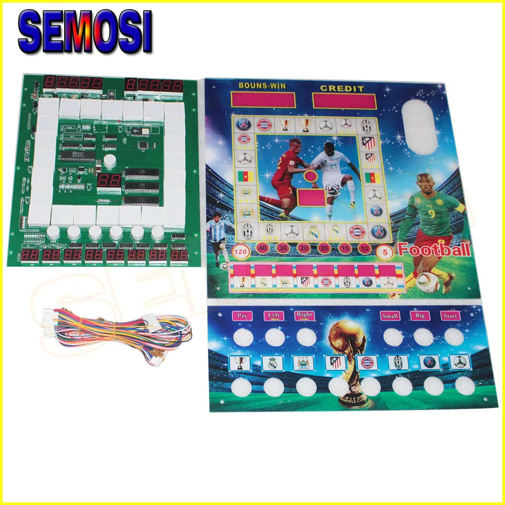 

Coin Operated Mario Slot Machine Mario Game Board Football / Tiger Arcade Casino Slot PCB with Wire Harness and Acrylic