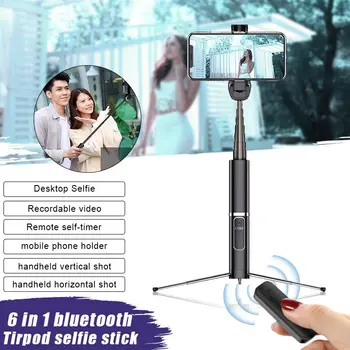 

Bakeey bluetooth Selfie Stick Tripod 4-6.5 Inches Clip Remote Extendable Monopod With Folding Tripod for iPhone for Samsung