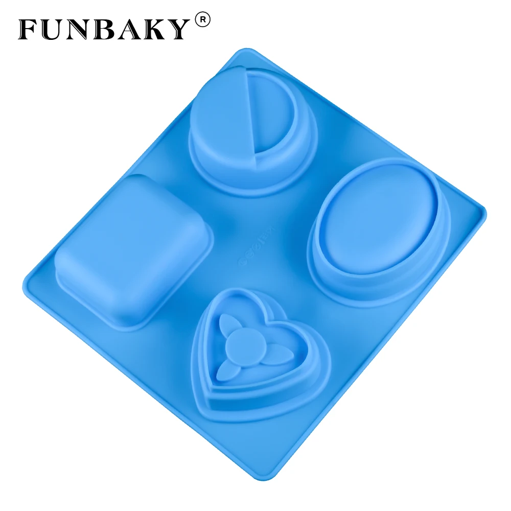 FUNBAKY 3D круглые силиконовые формы в форме сердца инструменты для украшения торта