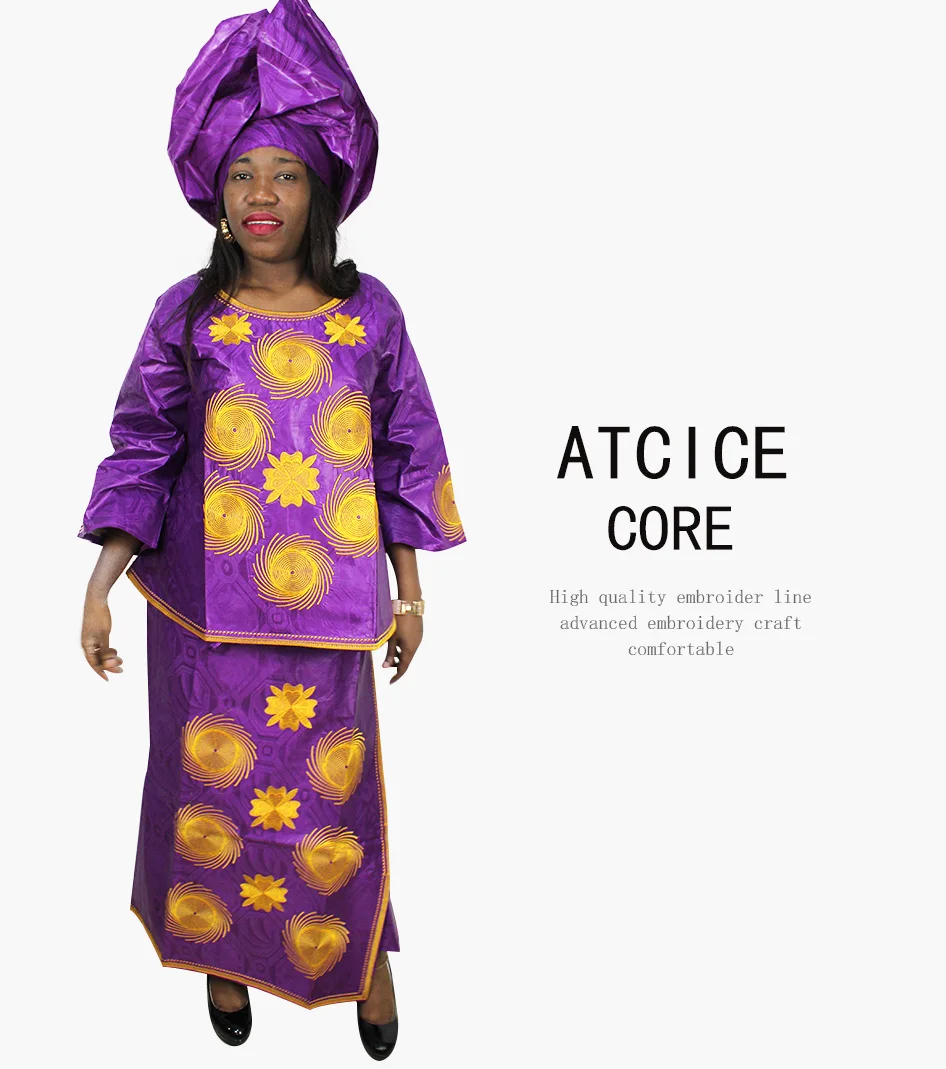Африканские платья для женщин BAIZN RICHE дизайн платье с вышивкой LB006