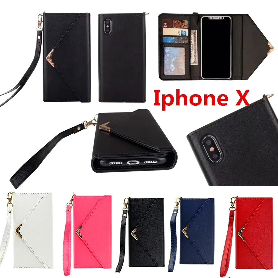 Для Iphone XR XS MAX X 8 7 6 Plus 5s Galaxy NOTE 9 S9 S8 S7 кожаный конверт флип Чехол чехол карточный