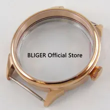 42 мм 316L из Нержавеющей Стали Розовые золотые часы корпус часов части подходят для ETA 6497 6498 ручной завод часы мужские