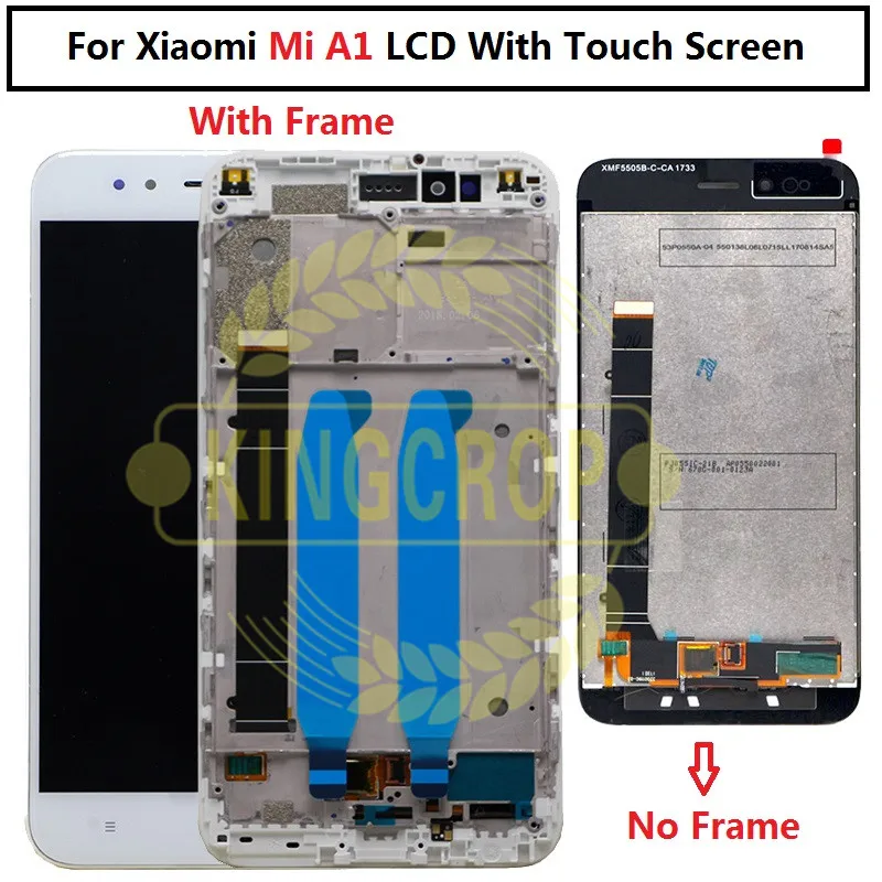 

Xiaomi Mi A1 LCD Display MIA1 Mi5X Mi 5X Touch Screen Digitizer with Frame Replacement Parts For Xiaomi Mi A1 LCD
