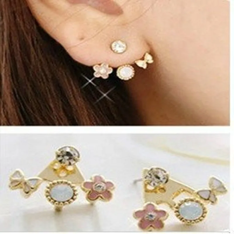 E431 Crystal Jewelry Fashion Korean Cute Lovely Style Rhinestone