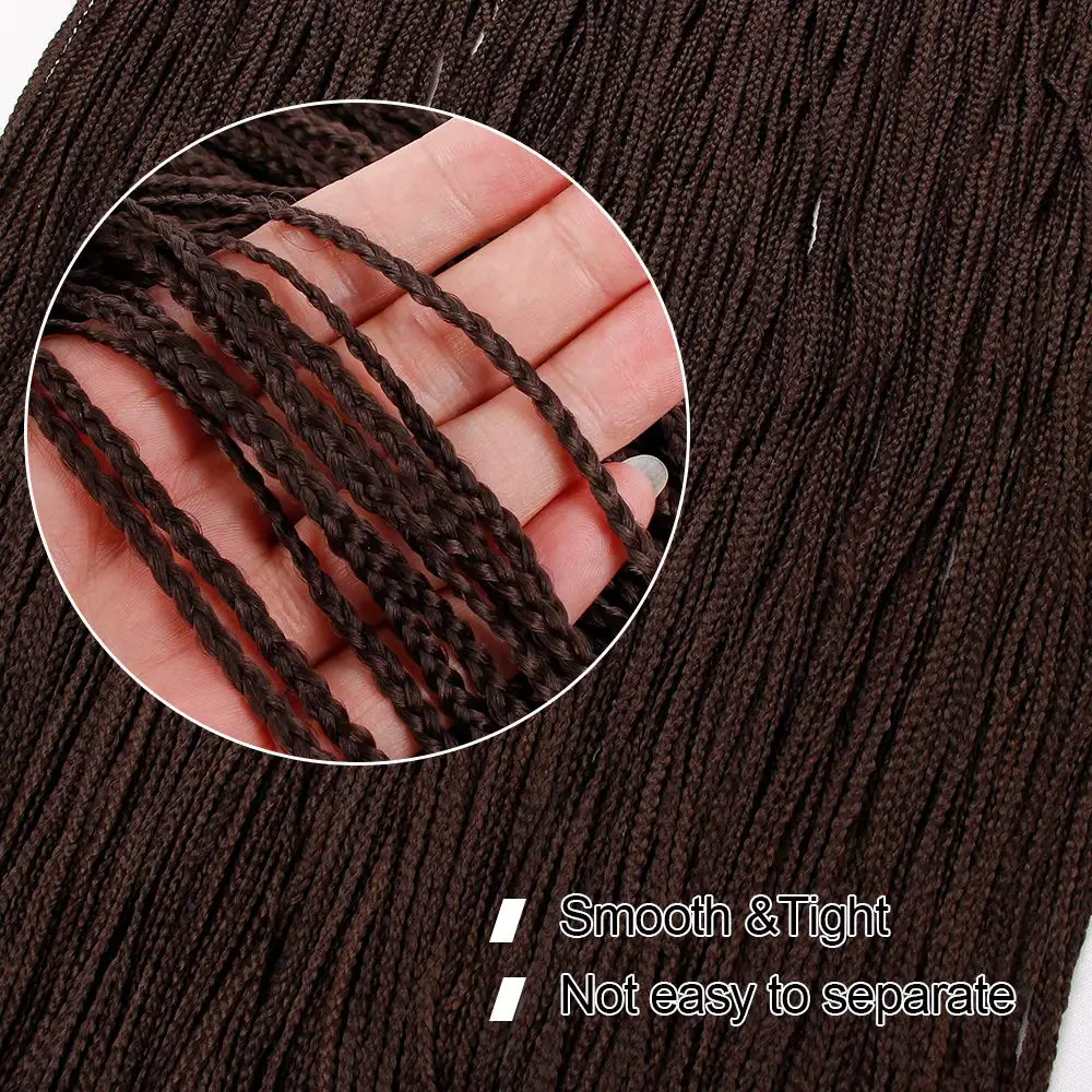 30inch Zizi Braids Crochet Box Braids Micro Synthetic Braiding Hair Extensions 28 roots/Pack Pink Write Purple Bug Gray 613