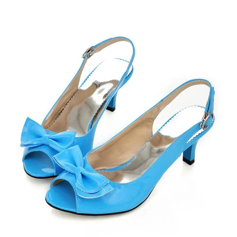 Summer New pattern fashion Europe and America Sweet Bow Fish mouth Women sandals Simplicity temperament Rome Women sandals 34-45