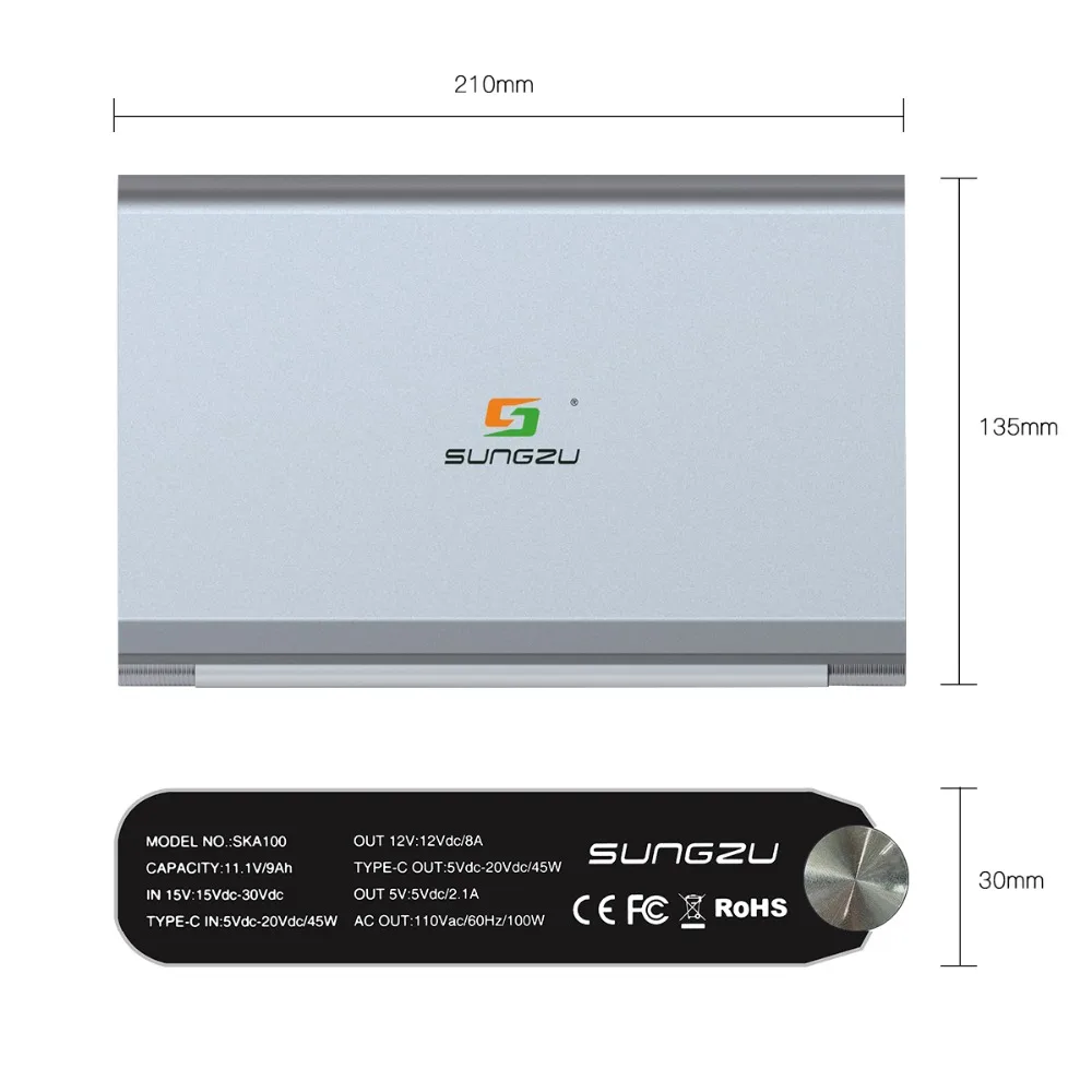 Аккумуляторная батарея 12V Выход DC 220 V/110 V AC power bank