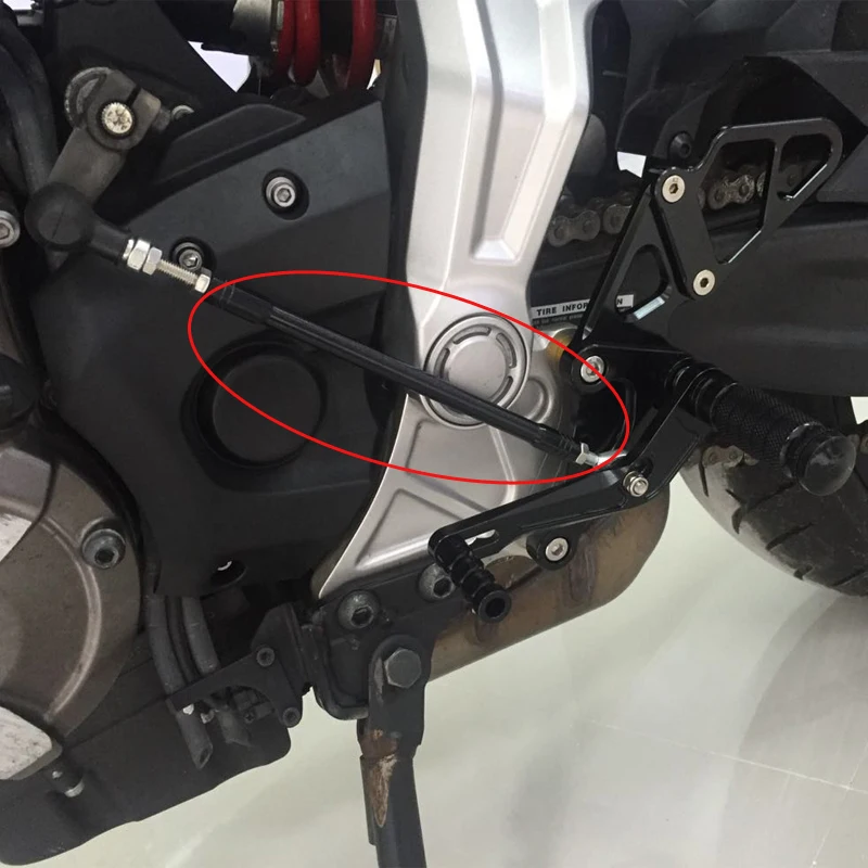 Черный, серебристый, золотой ЧПУ подножки для ног для мотоцикла Rearset Left gear Shift Shifter тяга 200 мм 210 мм 240 мм 260 мм 280 мм