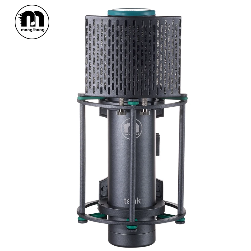 MS New Tank Hot Condenser Microphone Vocal Studio Recording for Computer with Steel Pop Filter Mask/Plastic Shock-proof Mount |