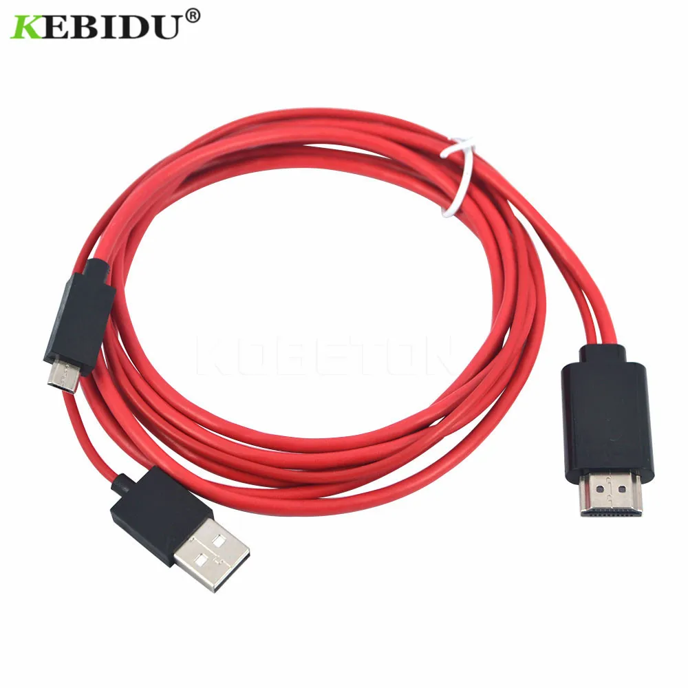 Kebidu 5Pin Micro USB к HDMI кабель Full HD 1080P для MHL выход аудио адаптер HDTV 11pin адаптер для samsung Galaxy S2 S3 S4 S5