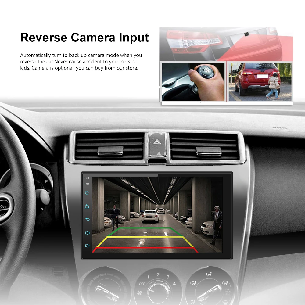 Discount 7" Android 8.0 Octa Core 2G+16G Universal Double 2 Din no dvd Car Audio Stereo GPS Navigation Radio Kits Car Multimedia RDS 9