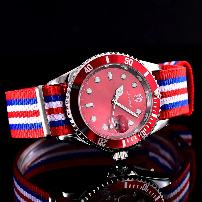 2017 SOUTHBERG Роскошные Для мужчин s часы лучший бренд класса люкс Повседневное часы Для мужчин часы для Для мужчин Спорт Военная Наручные часы