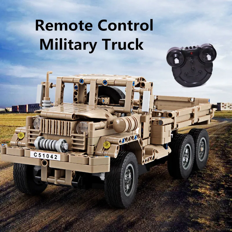 Remote Control Building Block 2.4G RC Truck Electric Boy Remote Control Car High Simulation truck educational toy diy assembly  
