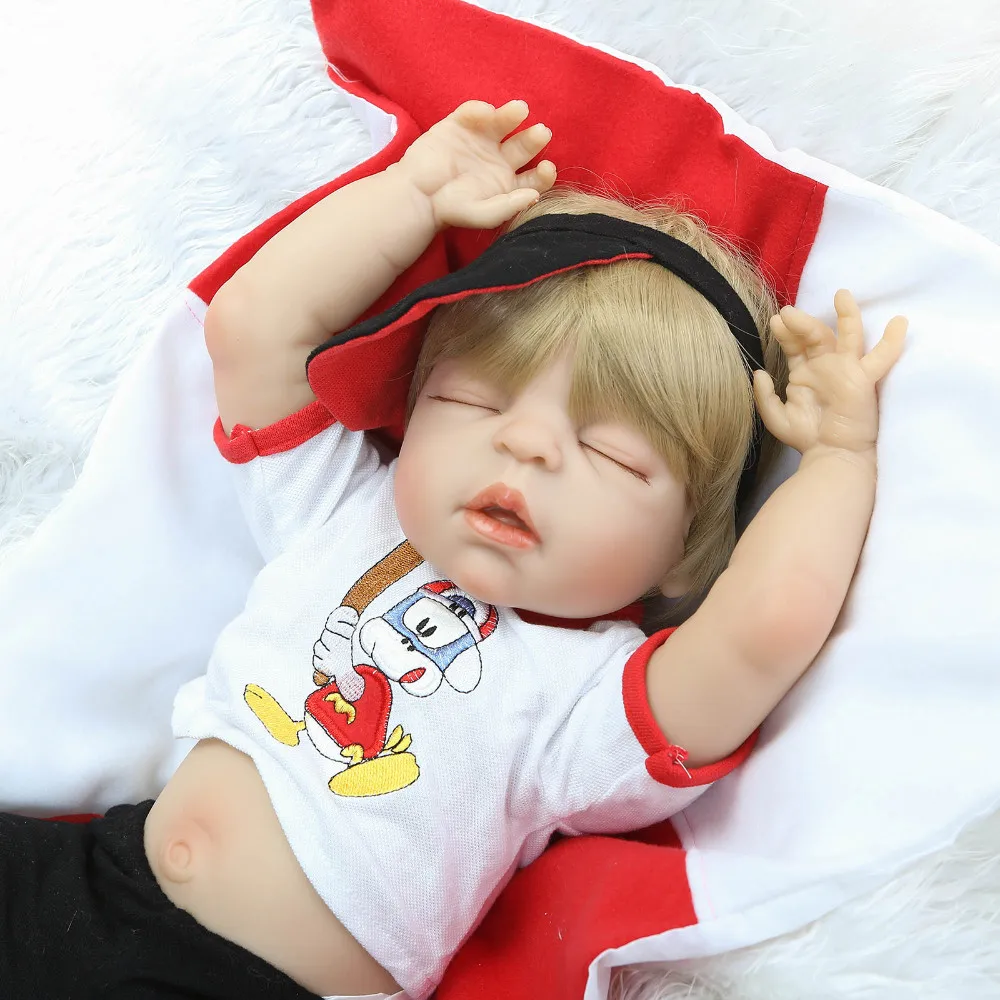 

DOLLMAI 55cm full Silicone Reborn Baby Dolls Baby Alive New Realistic Boneca Bebe Lifelike Real boy Doll Birthday Christmas gift