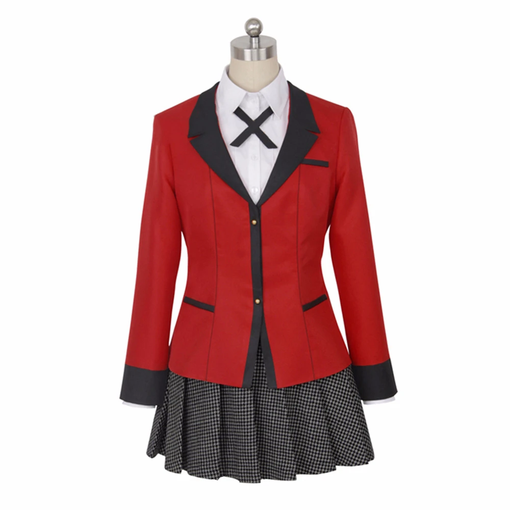 Anime Kakegurui Compulsive Gambler Yomozuki Runa Cosplay Costume Cute Rabbit Ears Hoodies Uniforms Halloween Full Set Outfits