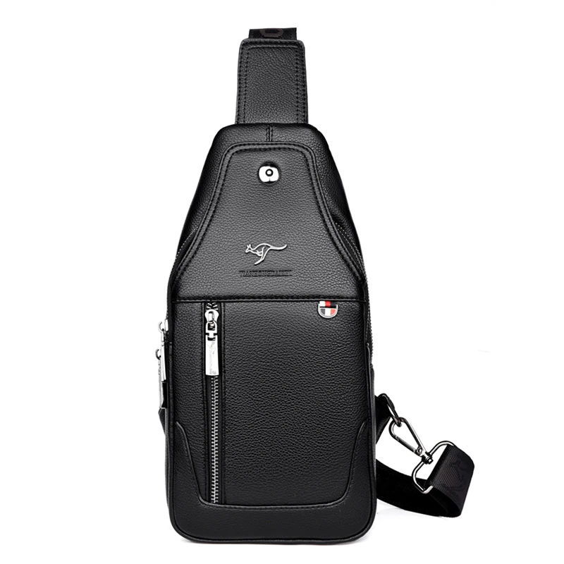  Luxury Brand Messenger Bag Leather Men Chest Bag Vintage Crossbody Shoulder Bag Men's Business Slin - 33041636298
