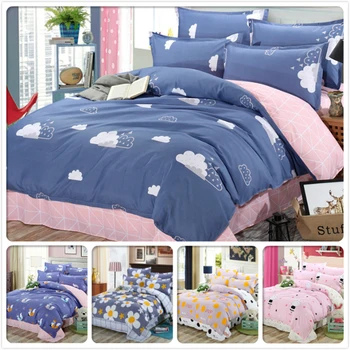 

1.5m 1.8m 2m 2.2m 2.4m Bed Linen 3/4 pcs Bedding Set Full King Queen Twin Single Size Duvet Cover Kids Cotton Bedlinens 220x240
