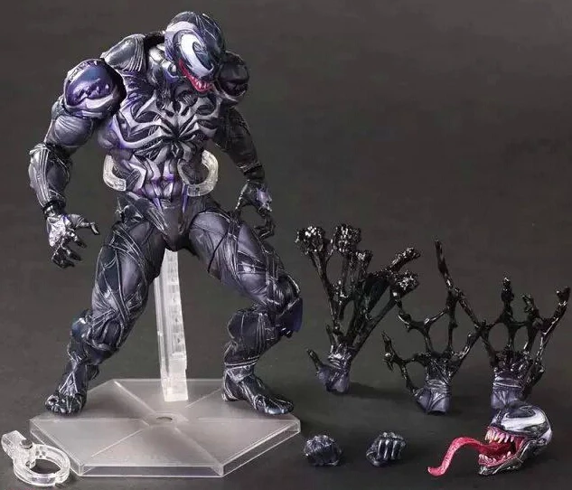 Spider Man Action Figure Venom Spider Collection Model PLAY ARTS spide man spier man Venom Play Arts Kai Venom 28D