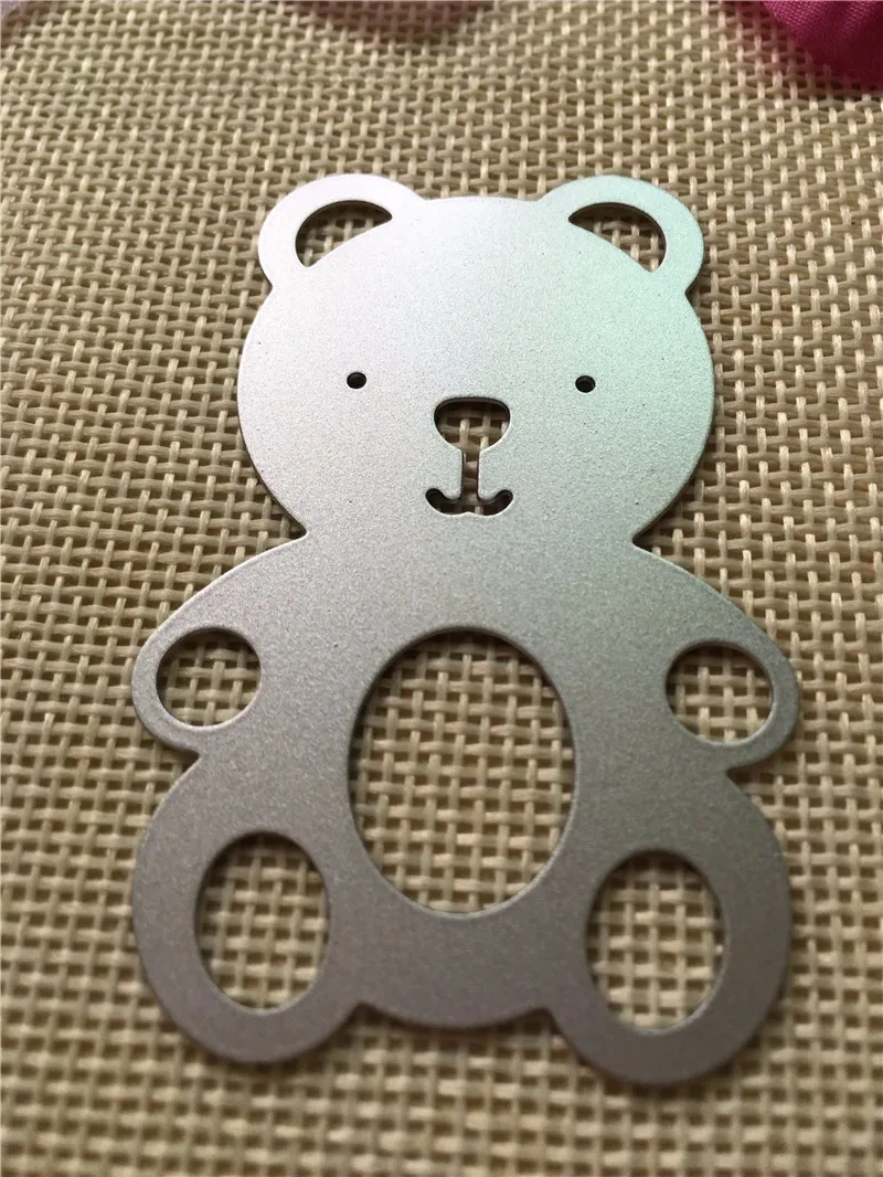 Медведь металлическая прорезной трафарет для окраски бумажная карточка для скрапбукинга тиснение подарок «сделай сам»