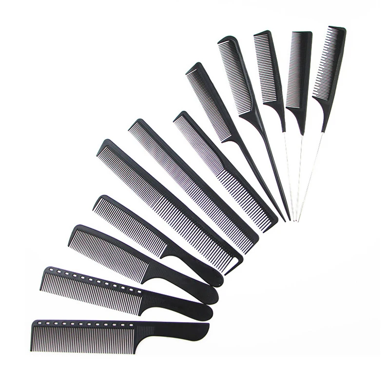 

12 Style Anti-static Hairdressing Combs Detangle Straight Hair Brushes Barber Hair Cutting Comb Pro Salon Hair Care Styling Tool