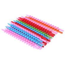 26 шт. Пластиковые Длинные для стилистов салонный инструмент Парикмахерская спиральная завивка волос Плойка для завивки маленький