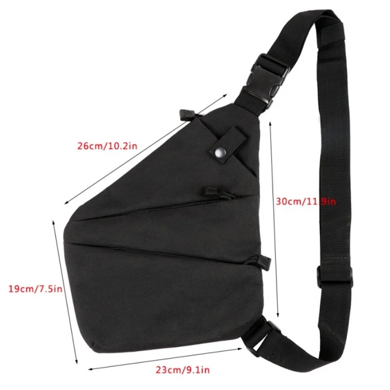 Outdoor Concealed Gun Holster Messenger Bag Military EDC Storage Tactical Shoulder Bags Men